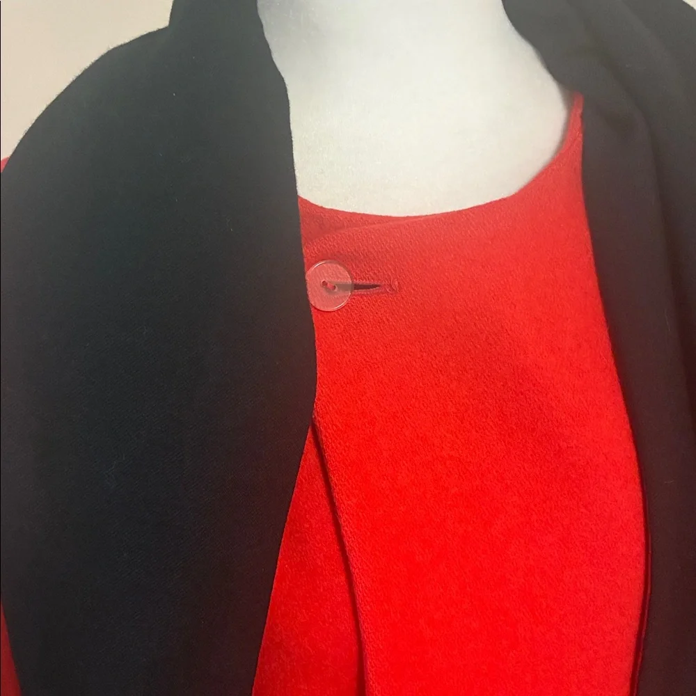 Vintage Elegant Red Wool Women's Coat Size 8 - Picture 3 of 8